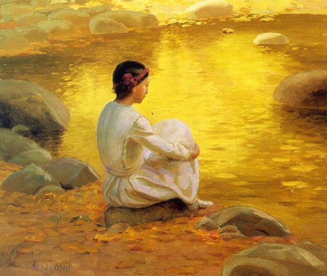 William Lees Judson Golden Dream Sweden oil painting art